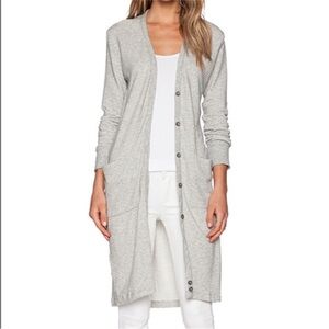 James Perse Long Sleeve Striped Cardigan Small
